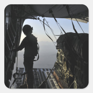 Sticker Carré Loadmaster de l'Armée de l'Air d'USA