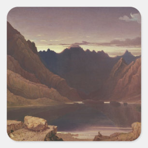 Sticker Carré Loch Coruisk, île de Skye - aube, c.1826-32 (la
