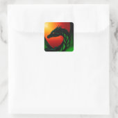 Sticker Carré L'oeil du Dragon (Sac)