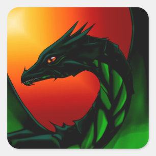 Sticker Carré L'oeil du Dragon
