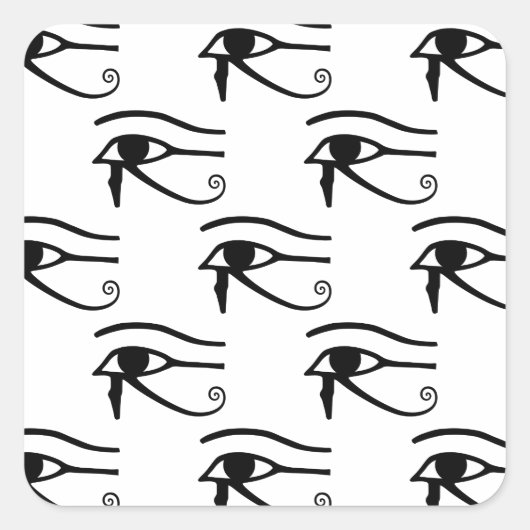 Sticker Carré L'Oeil Du Motif Horus (Devant)