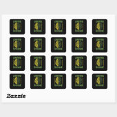 Sticker Carré Logiciel informatique de science informatique (Feuille)