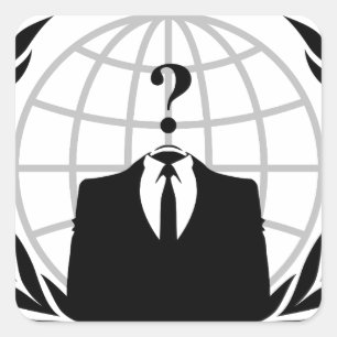 Sticker Carré Logo anonyme