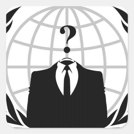 Sticker Carré Logo Anonymous (Devant)