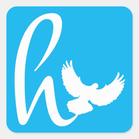 Sticker Carré Logo bleu ciel de l'Université du Ciel (Devant)