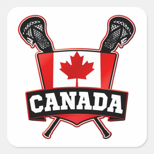 Sticker Carré Logo Canada Lacrosse (Devant)
