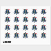 Sticker Carré Logo commémoratif Gemini (Feuille)
