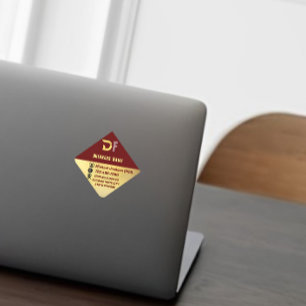 Sticker Carré Logo d'affaires minimaliste moderne QR Code