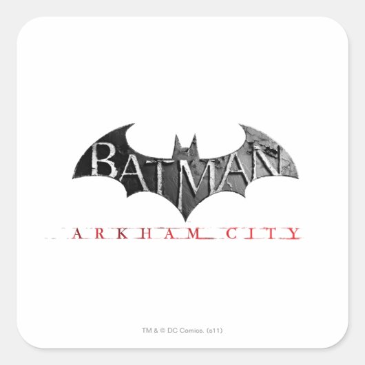 Sticker Carré Logo de Batman Arkham City (Devant)