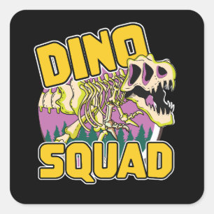 Sticker Carré logo de Dino Squad