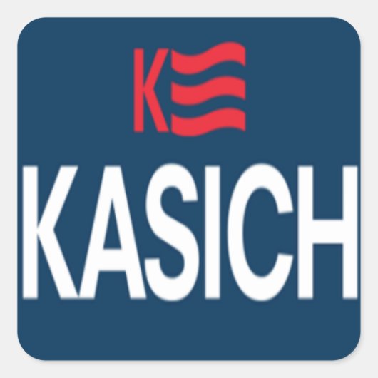 Sticker Carré Logo de Kasich (Devant)