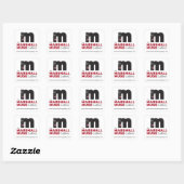 Sticker Carré Logo de la Marshall Muse Gallery (Feuille)