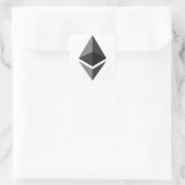 Sticker Carré Logo de l'Ethereum uniquement (Sac)