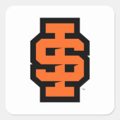 Sticker Carré Logo de l'Université d'État de l'Idaho (Devant)