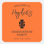 Sticker Carré Logo de l'Université d'État de l'Idaho (Devant)