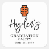 Sticker Carré Logo de l'Université d'État de l'Idaho (Devant)