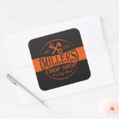 Sticker Carré Logo de Rat Rods Orange (Enveloppe)