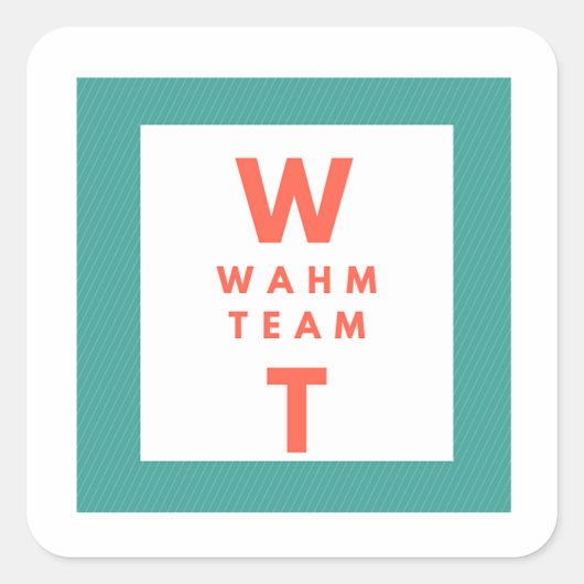 Sticker Carré Logo d'entreprise Ajouter votre logo (Devant)