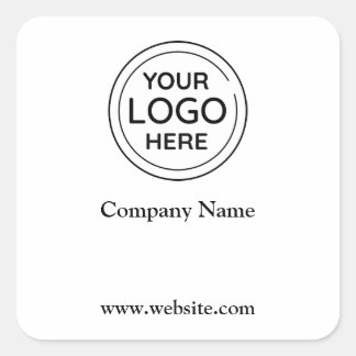 Sticker Carré Logo d'entreprise et adresse Web