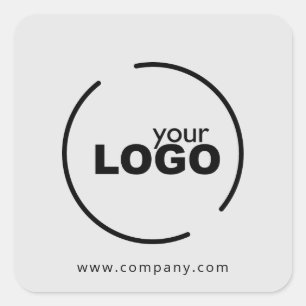 Sticker Carré Logo d'entreprise moderne professionnel gris