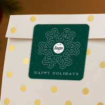 Logo d'entreprise Noël Flocon de neige vert