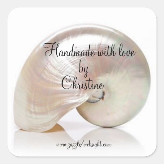 Sticker Carré Logo d'entreprise personnalisé (Devant)