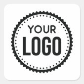 Sticker Carré Logo d'entreprise personnalisé (Devant)