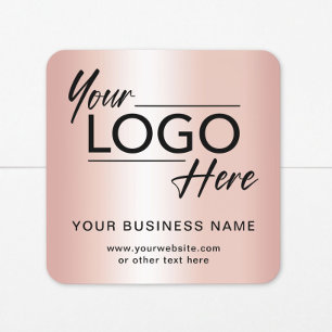 Sticker Carré Logo d'entreprise Rose Gold