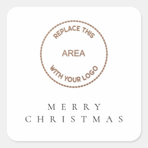 Sticker Carré Logo d'entreprise simple Joyeux Noël