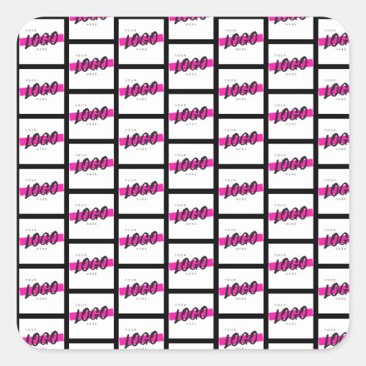 Sticker Carré Logo d'entreprise sur mesure Entreprise Promotion  (Devant)
