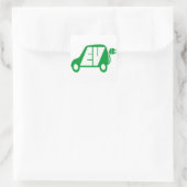 Sticker Carré Logo d'icône de véhicule électrique - (Sac)