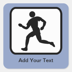 Sticker Carré Logo du coureur personnalisable