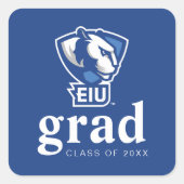 Sticker Carré Logo Eastern Illinois University Panthers (Devant)