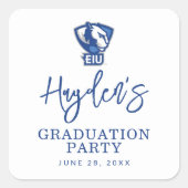 Sticker Carré Logo Eastern Illinois University Panthers (Devant)