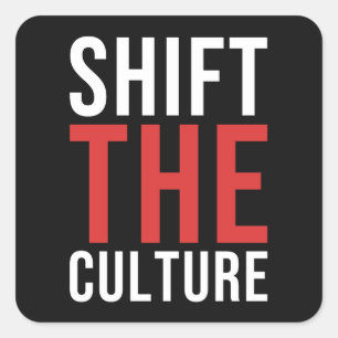 Sticker Carré Logo empilé Shift The Culture