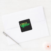 Sticker Carré Logo Flèche verte 3 (Enveloppe)