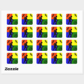 Sticker Carré Logo Geocache (Feuille)