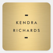 Sticker Carré Logo Gold Name (Devant)