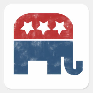 Sticker Carré Logo GOP vintage
