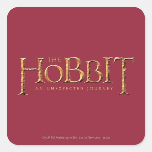 Sticker Carré Logo Hobbit Texturé (Devant)