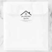 Sticker Carré Logo immobilier promotionnel Coordonnées (Sac)