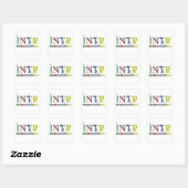 Sticker Carré Logo INTP - Balise de nom MyersBriggs/Sticker (Feuille)