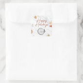 Sticker Carré Logo Joyeuses Fêtes Noël Entreprise moderne (Sac)