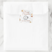 Sticker Carré Logo Joyeux Noël Fêtes Moderne Entreprise (Sac)