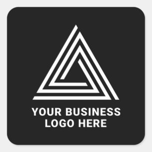 Sticker Carré Logo minimaliste moderne Black Business