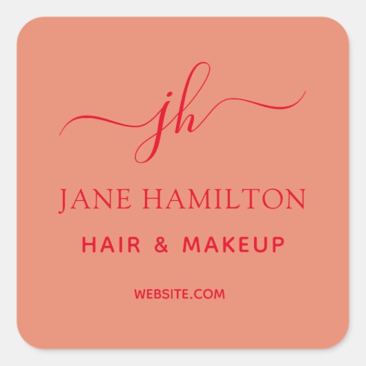 Sticker Carré Logo Monogram Business (Devant)