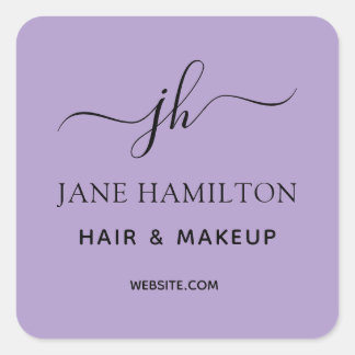Sticker Carré Logo Monogram Business Purple