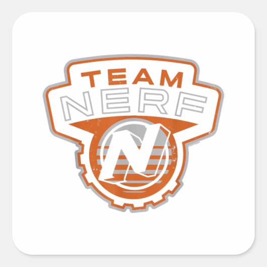Sticker Carré Logo Nerf Team Nerf (Devant)