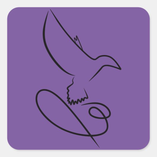 Sticker Carré logo-oiseau-conception-faucon-vecteur (Devant)