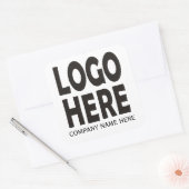 Sticker Carré Logo personnalisé d'entreprise moderne (Enveloppe)